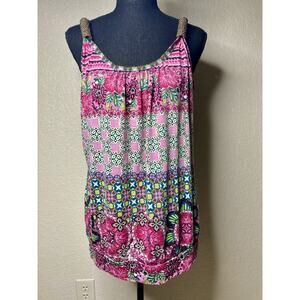 Weavers Tank Top Juniors XL (Measures Like Adult S-Med) Band At Bottom Hem